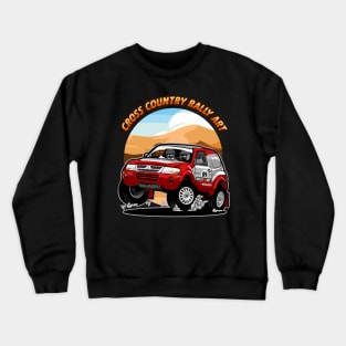 Pajero Rally art Cross Country Crewneck Sweatshirt